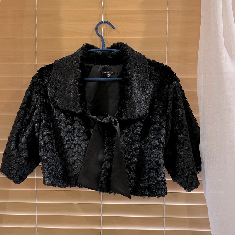 Cropped Front-Tie Jacket